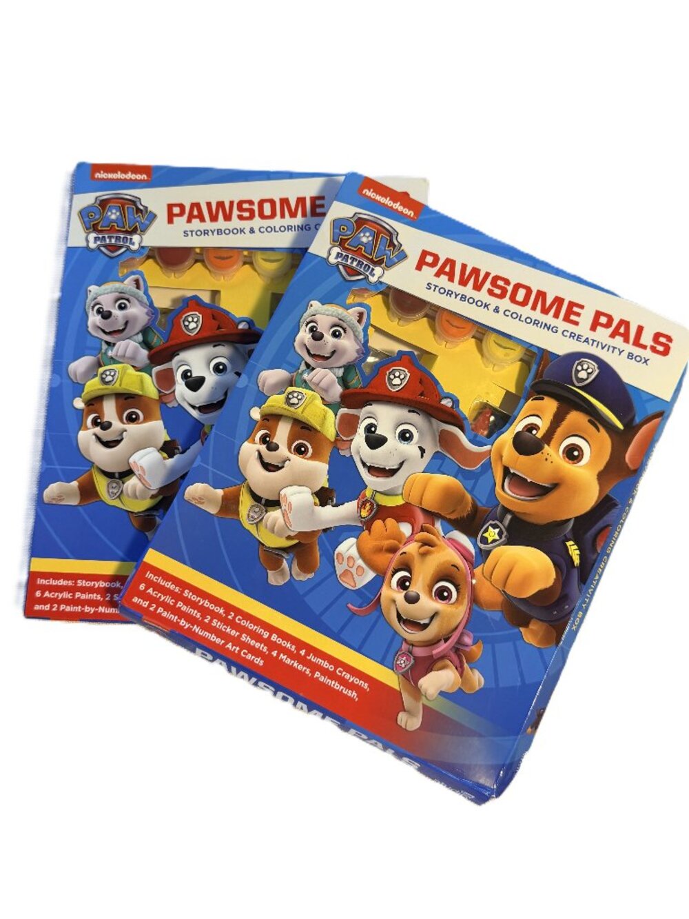 PAW Patrol Pawsome Pals Storybook Coloring Book Creativity Box – Bundle of 2